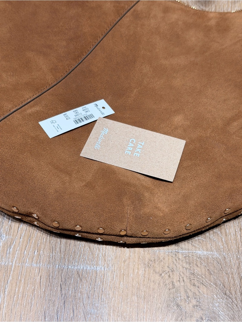 Madewell Suede large crescent Bag in Cognac brown NWOT - Picture 6 of 7